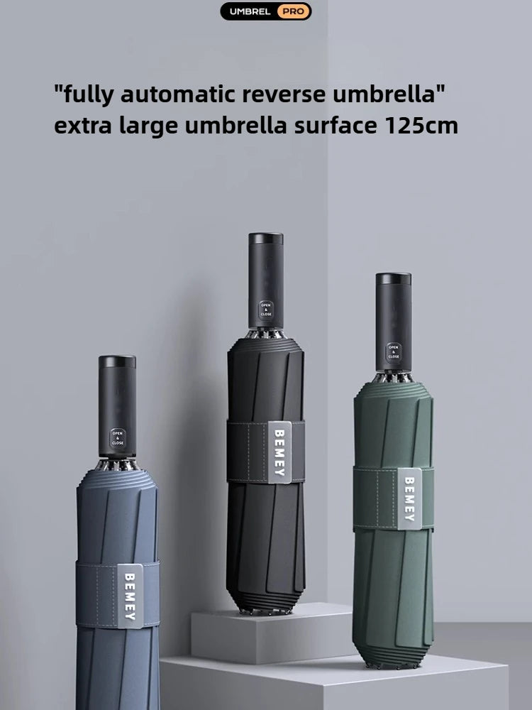 Fully Automatic Umbrella Enlarged Thickened and Reinforced Large Folding Umbrella for Heavy Rain Oasis Select