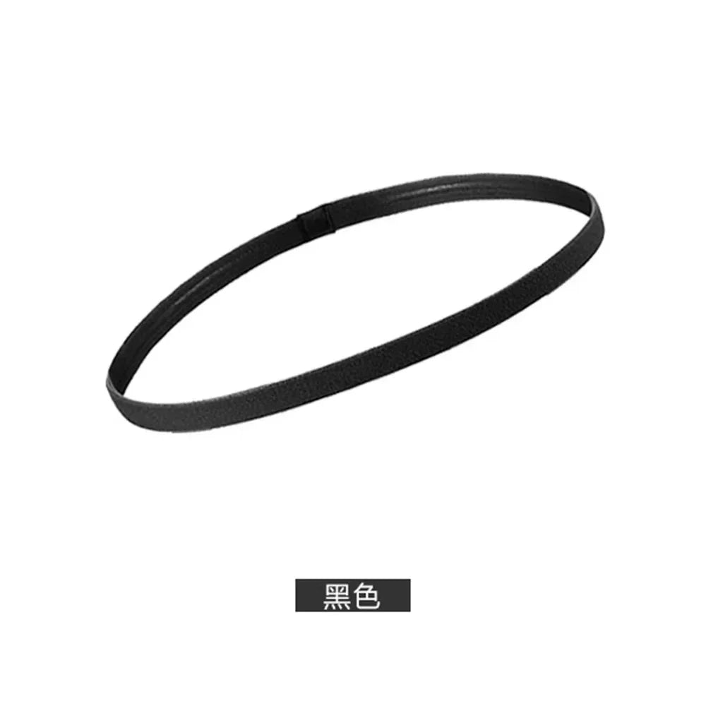 1/4Pcs Women Men Yoga Hair Bands Sports Fitness Headband Girls Sport Anti-slip Elastic Rubber Sweatband For Football Running Oasis Select 1pc-black