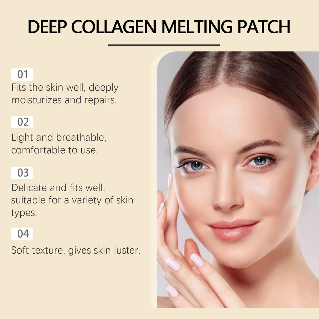 Collagen Protein Water Soluble Patches for Forehead Eye Area Absorbable Elasticity Firming Moisturizing Essence Patch Face Care Oasis Select