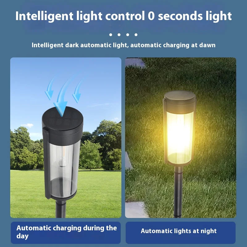 LED Solar Lawn Light Rainproof Tungsten Landscape Lamps Garden Ambience Decoration Outdoor Lighting Path Yard Patio Floor Lamp Oasis Select