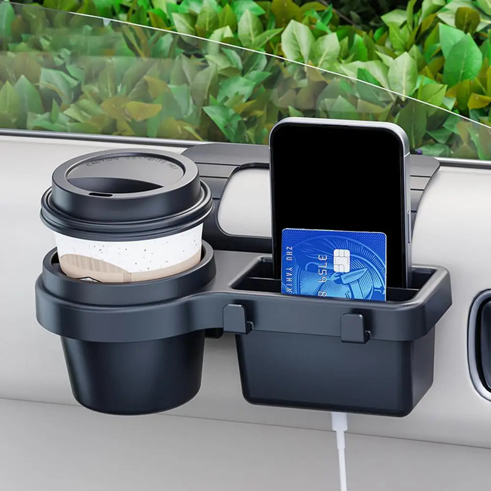 Car Cup Holder Expander & Phone Holder – ABS Storage Rack