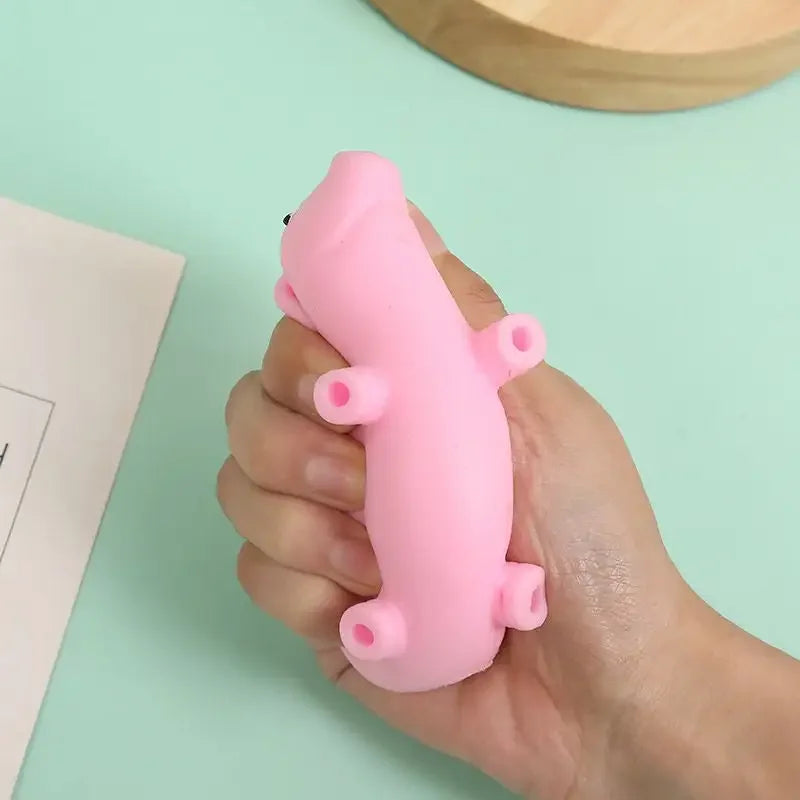 Stress Relief Kawai Pink Pig Figurines Miniature Pet Antistress Squishy Toys Animals Anxiety Funny Party Favors Kids Games Oasis Select