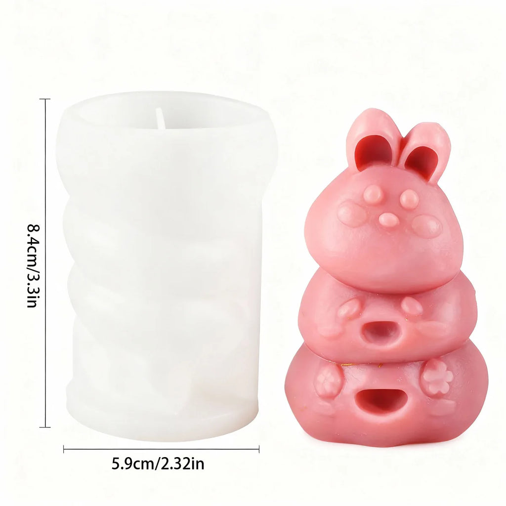 Easter Candle Mold Approximate Dimensions Silicone Rabbit Mold Diy Silicone Mold Creative For Easter Decor Diy Crafts Holiday Oasis Select B