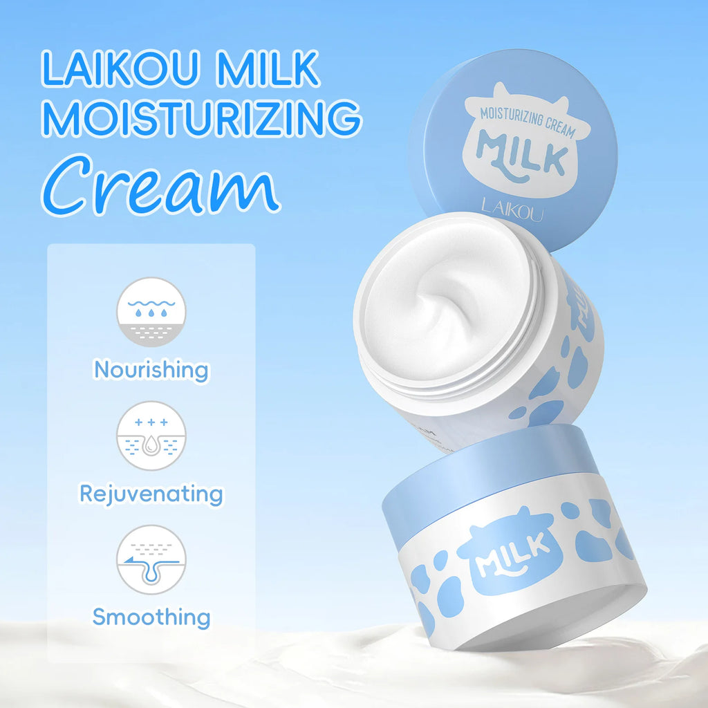 Milk Moisturizing Cream, Hydrating Face Cream for Dry Skin, Nourishing & Smoothing, Day & Night Use, for Men and Women 25g Oasis Select