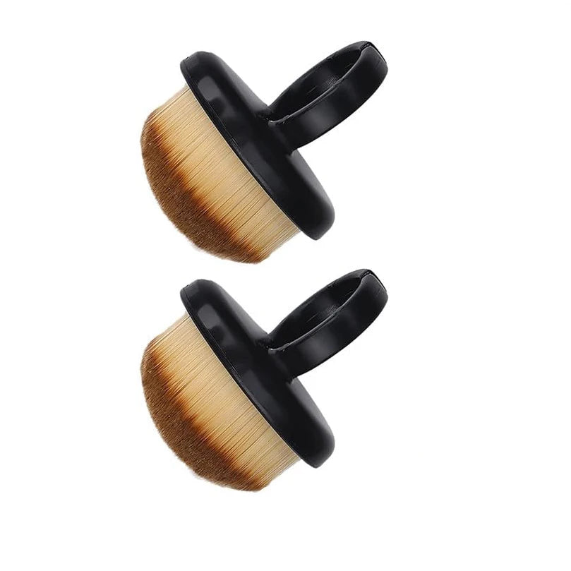 Nail Dust Brush Ring Handle – Soft Manicure Cleaning Brush Nail Dust Brush Oasis Select 2PCs-black