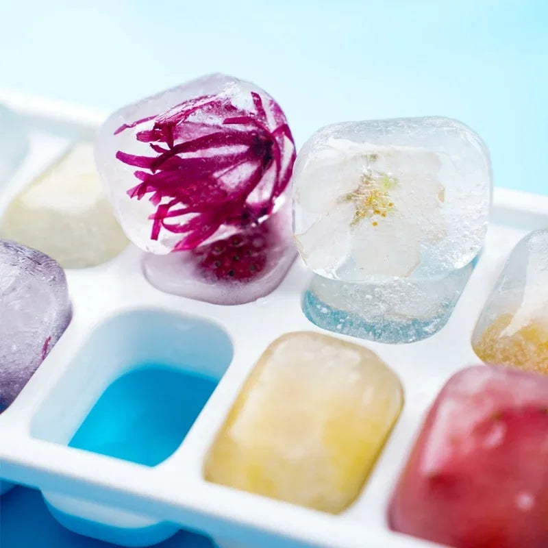 14 Grid Ice Cube Tray Silicone Mold Square Ice Cube Tray Mold Ice Cube Maker Non-toxic Durable Bar Pub Wine Ice Blocks Maker Oasis Select