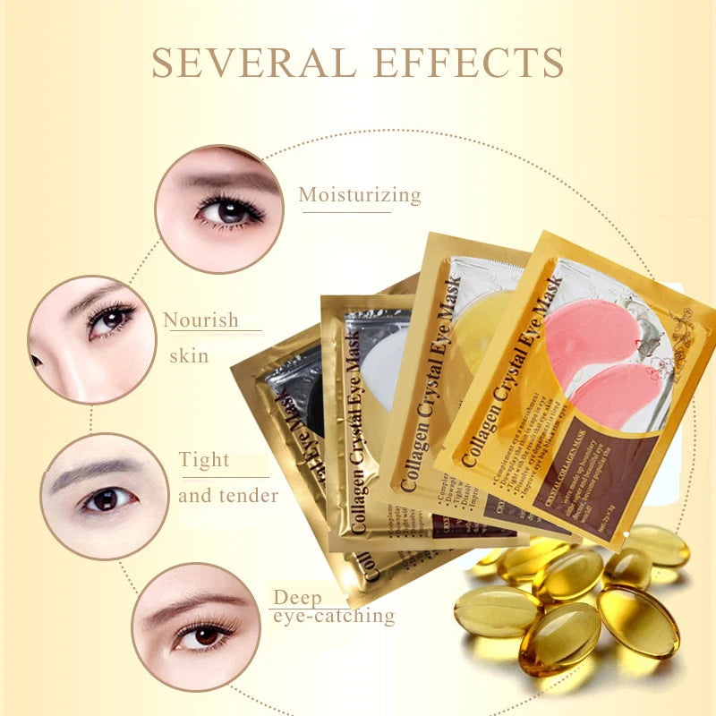 BIOAOUA Gold Collagen Eye Masks – Firm, Moisturize & De-Puff Eye Mask Patches Oasis Select