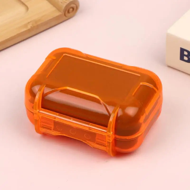 1PCS Waterproof Drop-proof Headphone Cable Organizer Accessories Box Earphones Carrying Protective Case Oasis Select Orange