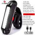 Bike Tail Light Super Bright USB Rechargeable Front Fork Light Safety Warning IPX4 Waterproof Cycling Tail Light 6 Modes Oasis Select 02