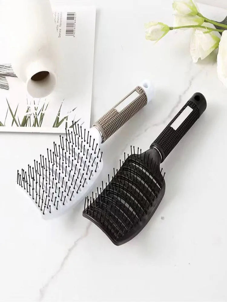 Professional Curved Vented Detangling Brush – Wet & Dry Hair