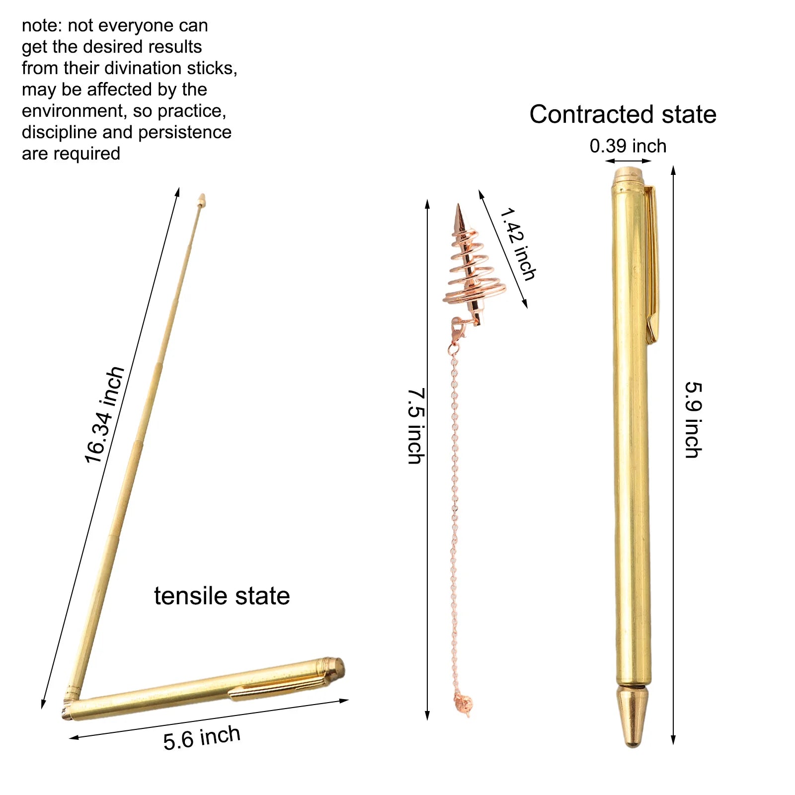 3/4pcs 99.9% Copper Detector Rod Metal Detector Rod With Pendulum Pendant For Treasure Hunting Divination Tools Oasis Select
