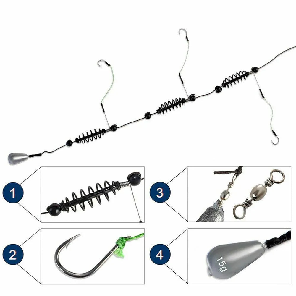 Fishing Hook Artificial Lure Bait Cage Set Fish Feeder Baitholder Anzol Peche Catfish Jig Carp Fishing Tackle 15/20/25/30/35/40g Oasis Select