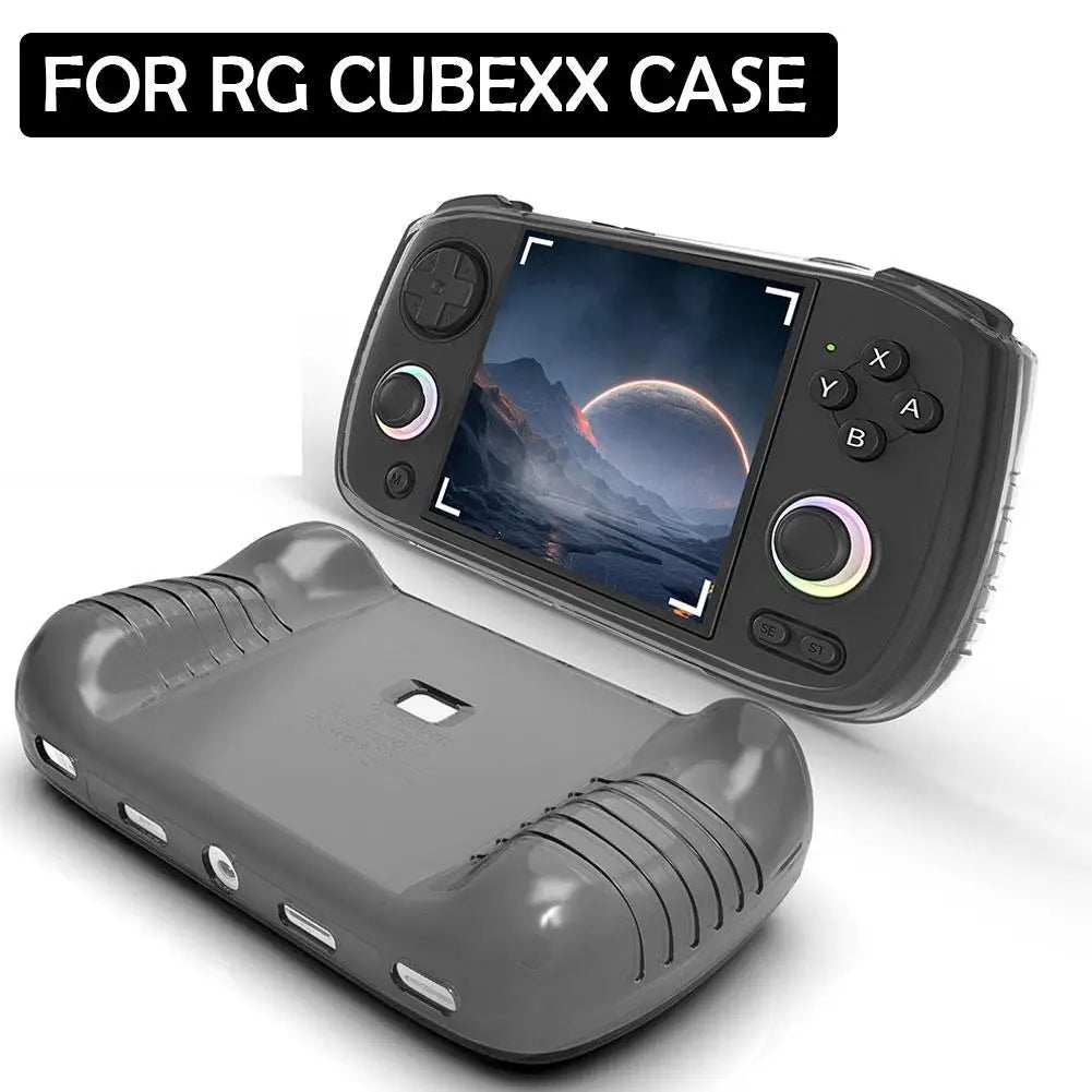 For Anbernic RG CubeXX Soft Rubber TPU Protective Shell Gaming Handheld Transparent Protective Case Anti-Scratch Accessories Oasis Select