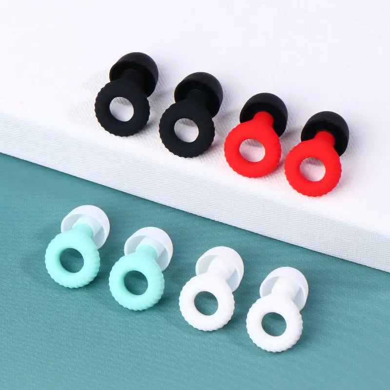 1Set Ultra Thin Loop Shape Sleep Aid Earplugs Waterproof Swim Earplug Concert Hearing Protection Reusable Silicone Ear Plug Oasis Select
