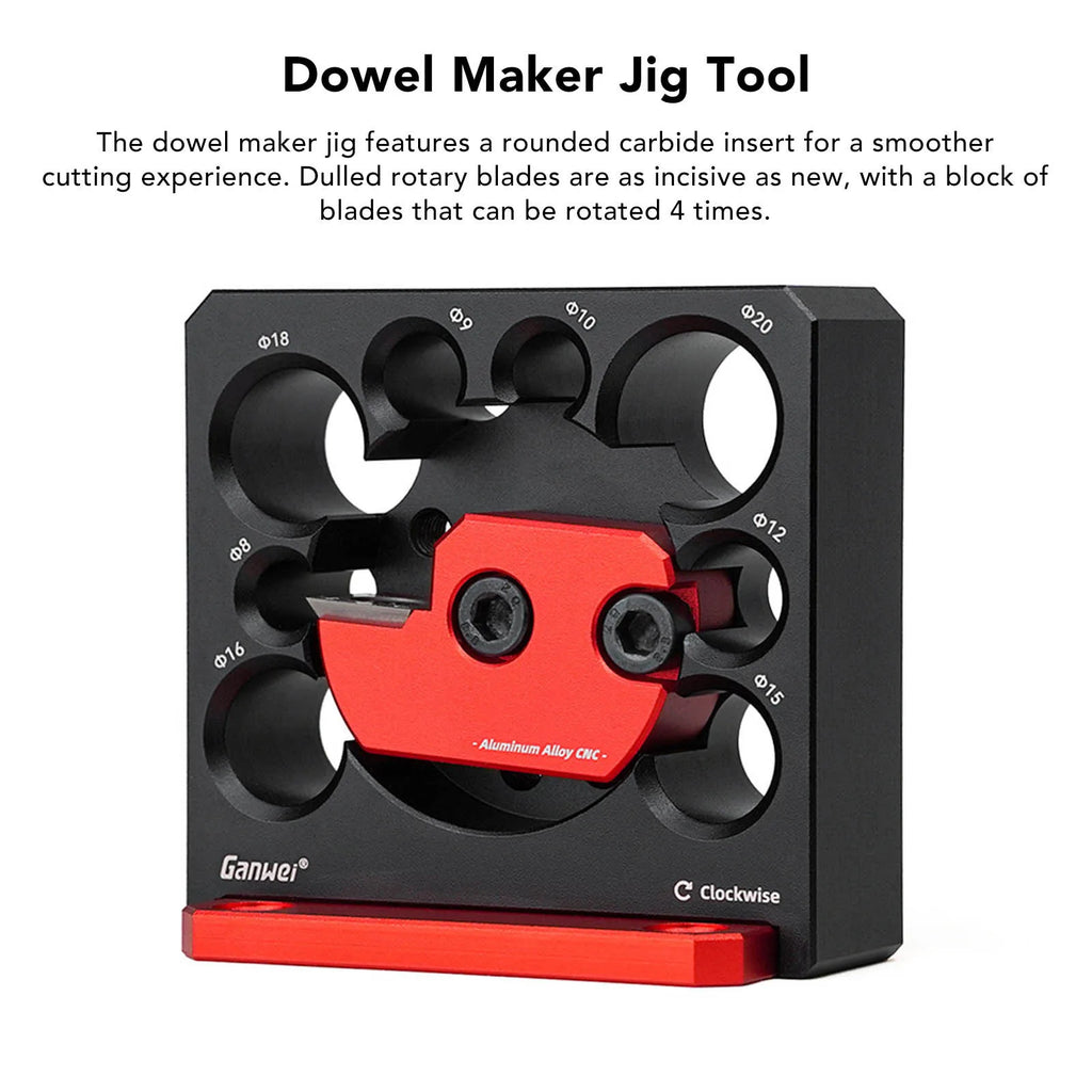 Round Bar Dowel Maker Dowel Maker Cutter Adjustable Round Wood Rod Milling Jig 8mm 9mm 10mm 12mm 15mm 16mm 18mm 20mm Metric Hole Oasis Select