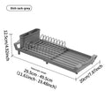 Retractable Dish Drain Rack Kitchen Knives and Forks Chopsticks Storage Shelf Sink Side Narrow Dish Rack Oasis Select Grey-Dish Rack