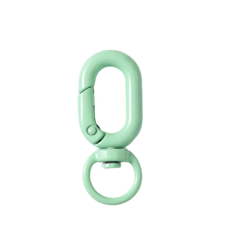 5pcs Colorful Metal Lobster Claw Clasps Swivel Lanyards Trigger Strap with Key Ring DIY Accessories for Bag Key Chains Connector Oasis Select Milk Green