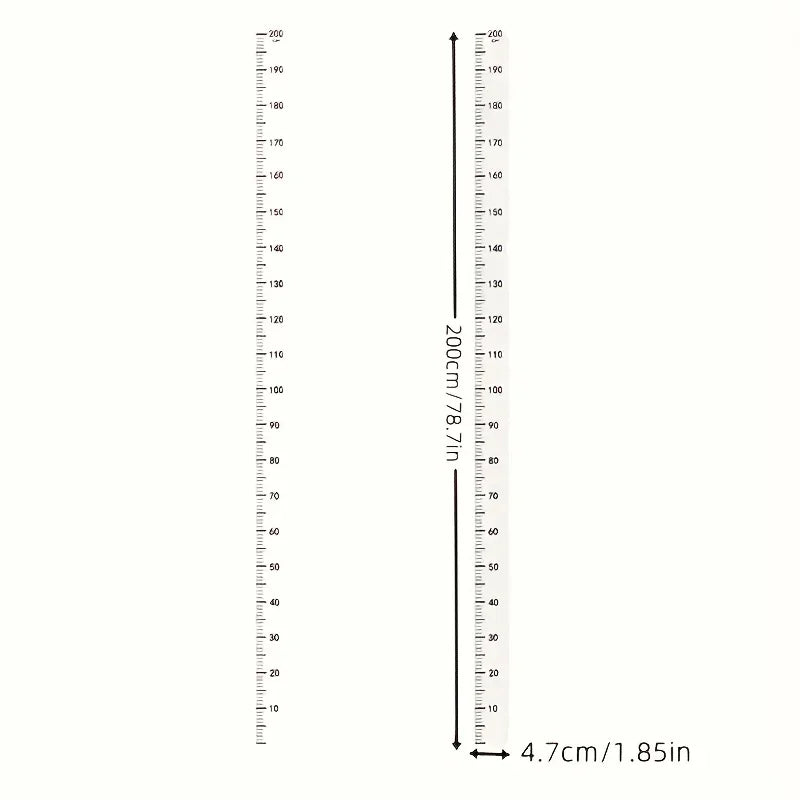 78.74-Inch Modern Wall Height Measuring Tape - Durable PC Material,Easy-Read Markings, Writable & Reusable for Room & Wall Decor Oasis Select