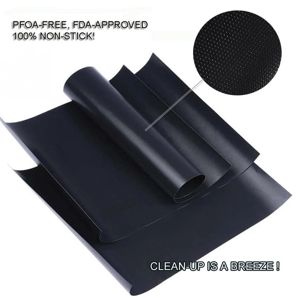 BBQ Grill Mat Non-stick Mat Heat Resistant Grill Mat Outdoor Baking Reusable Barbecue Party Mat 40x33cm Grill Accessories Oasis Select 3 pieces