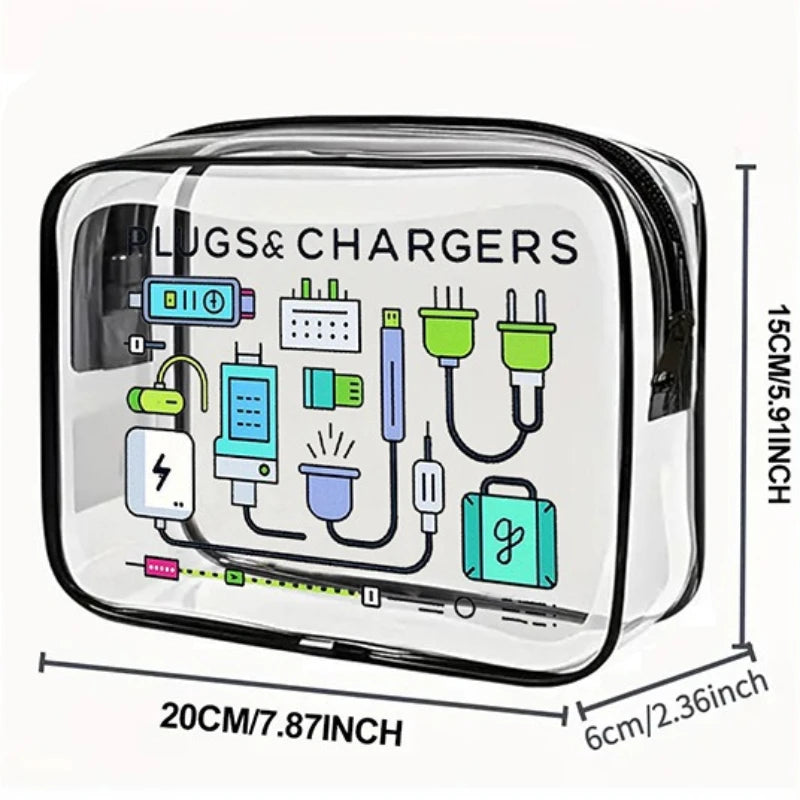 Waterproof Clear PVC Zipper Bag Summer Travel Cosmetic Organizer Toiletry Makeup Storage Bag Cosmetic Bag Oasis Select