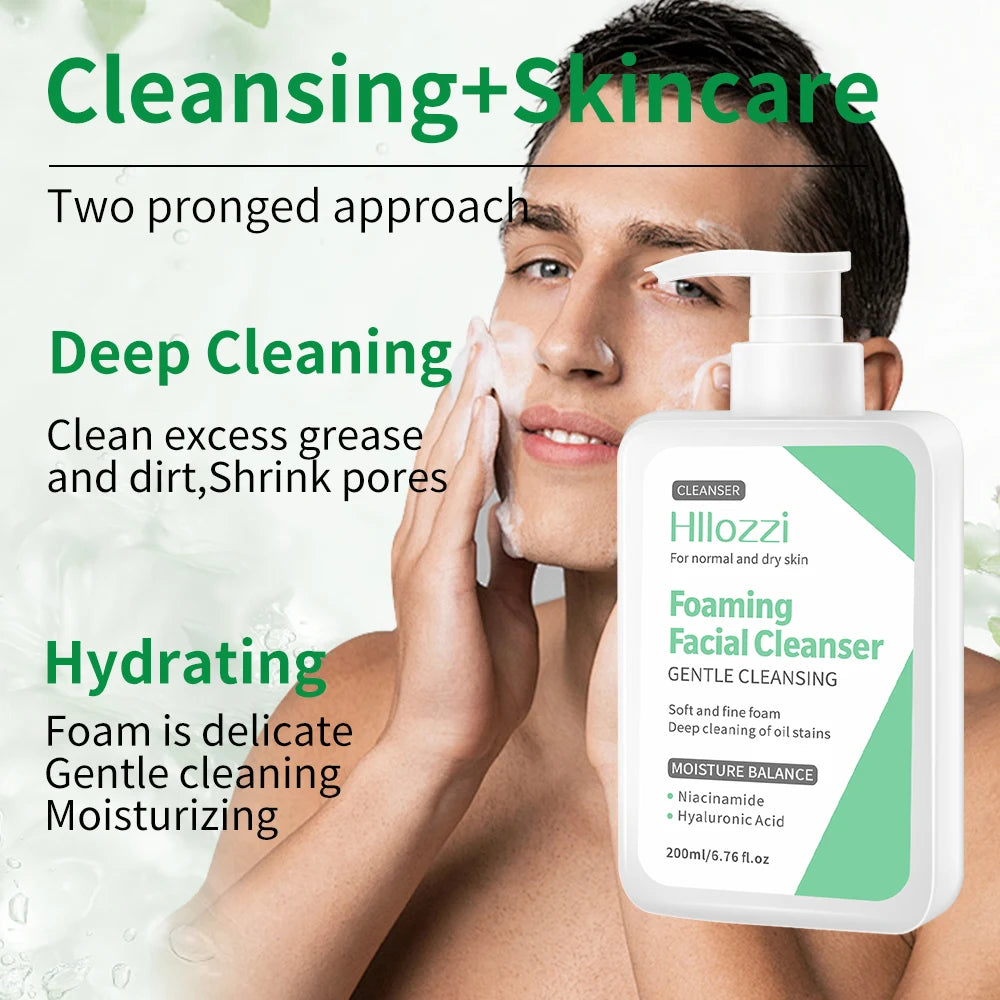 Men's facial cleanser, moisturizing, refreshing and clean skin, summer skin care products, oil control, blackhead removal Oasis Select