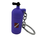 5Colors Mini Scuba Air Tank Mini Cylinder Bottle Keychain Key Ring Diver Diving Gift Oasis Select Blue