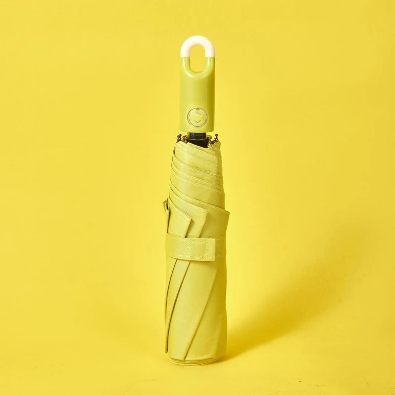 Doughnut Hook Umbrella Black Rubber Automatic Umbrella Buckle Rain Rain Dual Purpose Sunscreen UV Protection Sunshade Umbrella Oasis Select yellow 8K