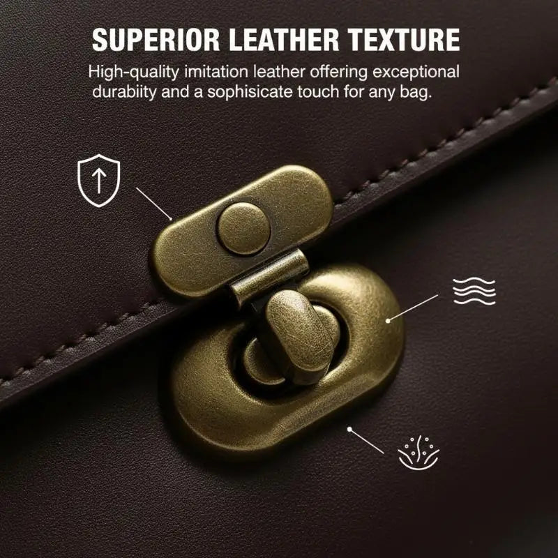 DIY Crochet Handbag Leather Snap Closure Sew-On Bag Buckle Purse Fastener Handbags Shoulder Bag Accessory Oasis Select