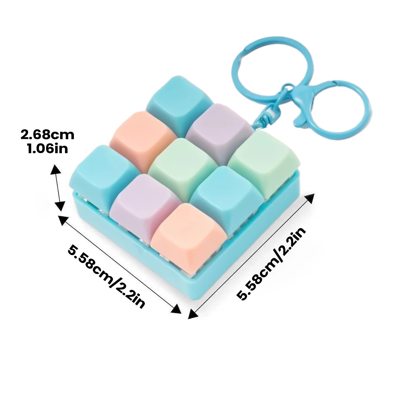 Fidget Decompressions 9 Keyboard Antistress Toys Stress-relieving Finger Keyboard Games Keychain Keyboard Clicker Fidget toys Oasis Select D