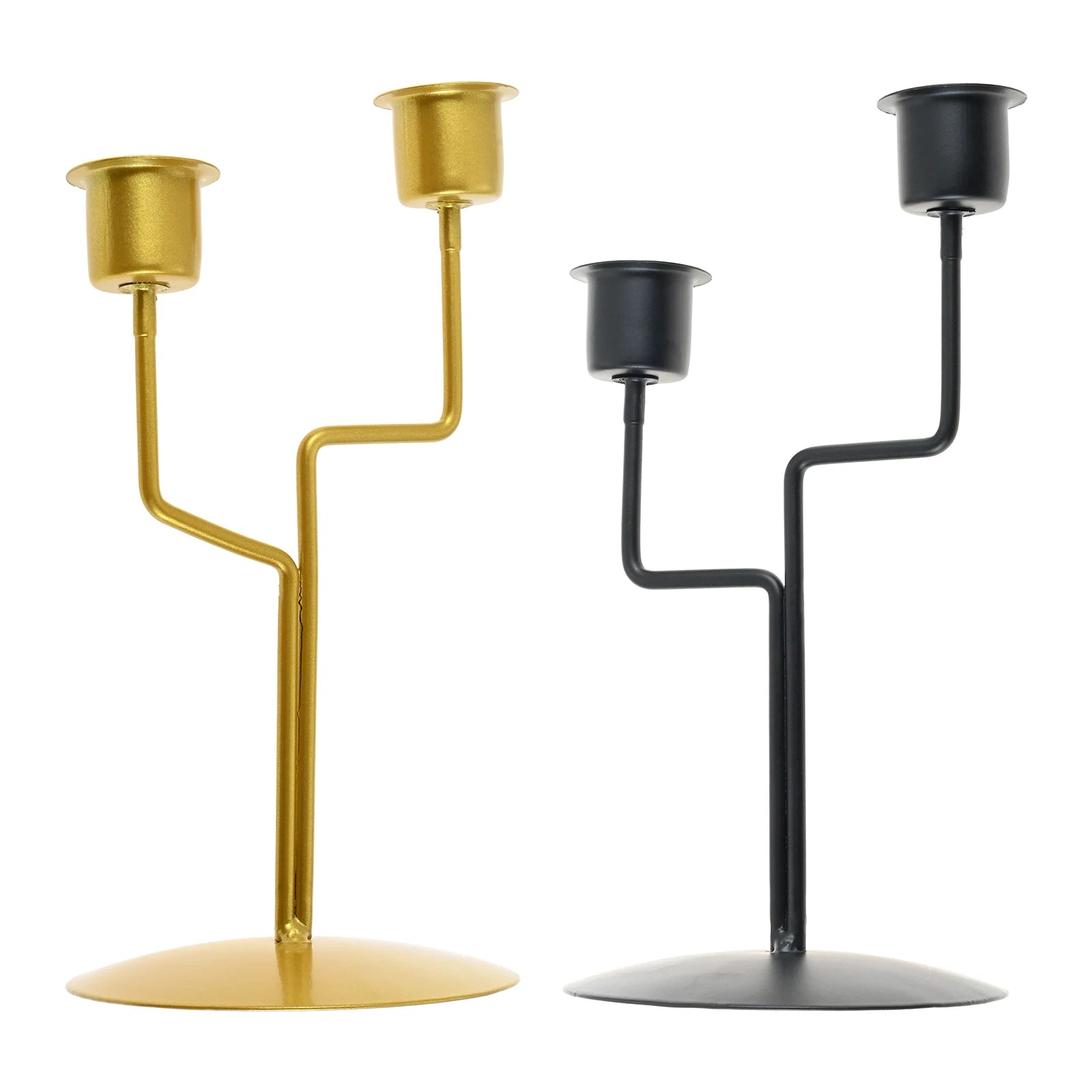 Fits for Decorating Candlelight Dinners,Weddings Nordic Style Interior Decoration Art 1Pc Gold 2-head Tree Branch Candlestick Oasis Select