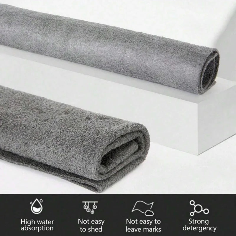 5 Thickened Magic Cleaning Cloth，Microfiber Traceless Cleaning Cloth，Reusable Glass Microfiber Cleaning Cloth，Kitchen、Glass、Mult Oasis Select
