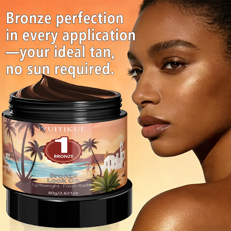 YUITIKUE Bronze Look On Self Tanning Cream - No Sun Required, Natural Bronze Glow, Long-Lasting & Hydrating 80g Oasis Select