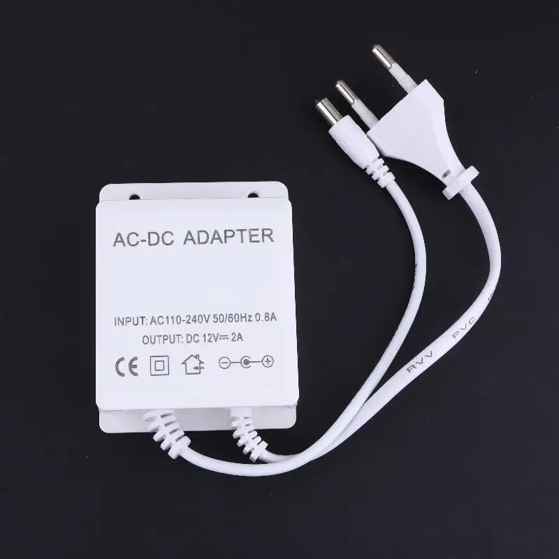 AHD Camera Charger adapter with AC100V-240V Input; Waterproof DC12V 2A EU Plug for Security Surveillance Oasis Select