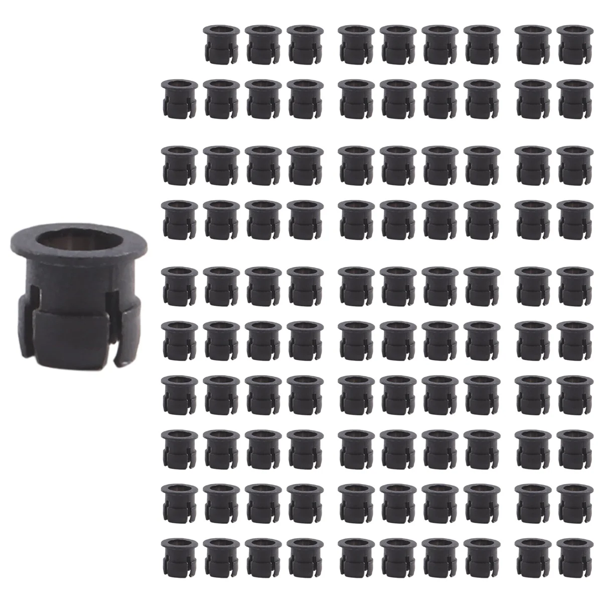 100 Pieces Black Plastic 5mm LED Clip Holder Display Panel Mount Cases Oasis Select as shown