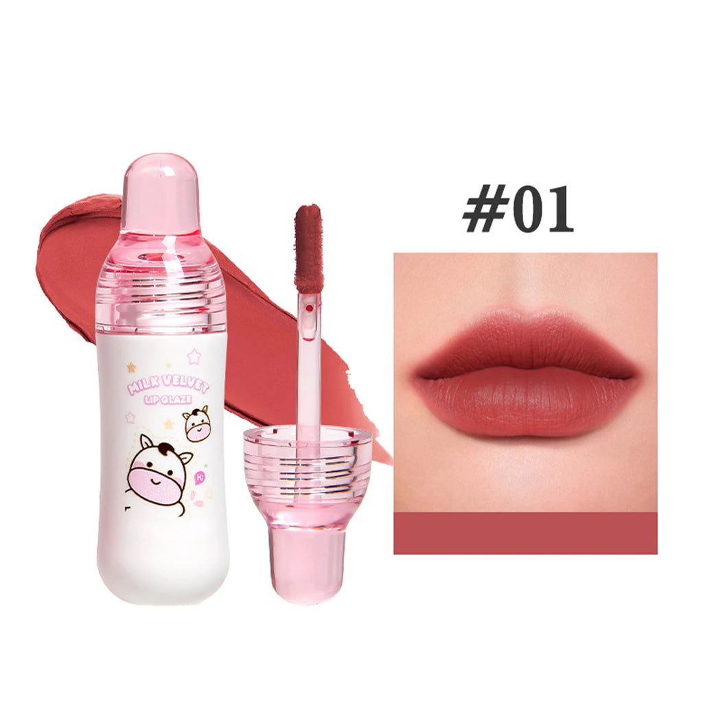 Velvet Matte Lip Gloss Set – 10 Shades, Non-Stick & Long-Lasting