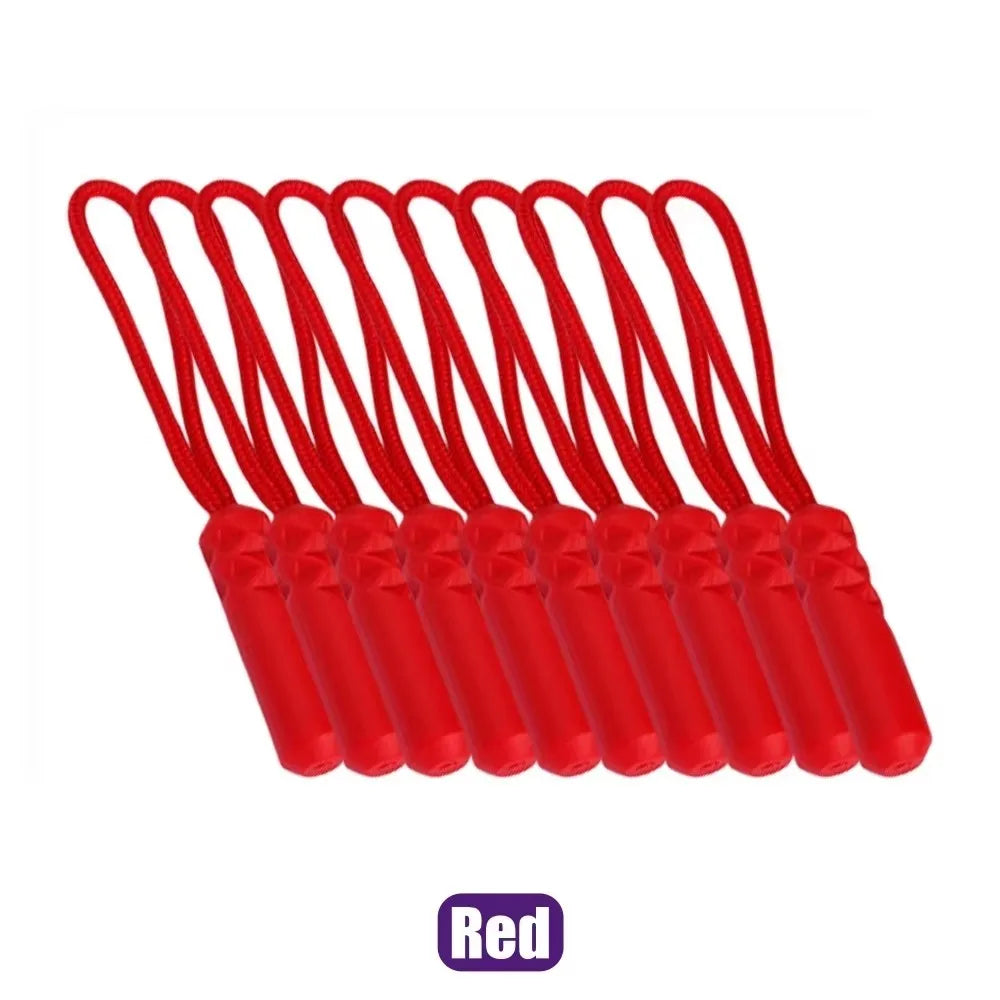 10/20pcs Rucksacks Zip Cord Replacement Clip For Coats Jackets Pull Puller Tent Zippers Pull Rope Zipper Puller Zipper Rope Oasis Select 10pcs Red