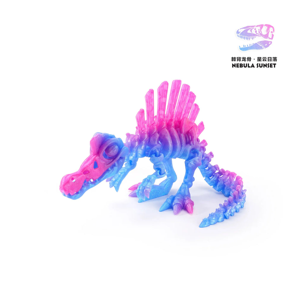 3D Printed Dinosaur Movable Echinosaurus Figurine Dragons Bone Model Desktop Craft Ornament Creative Novelty Gifts for Kids Oasis Select Color 18 13.5CM