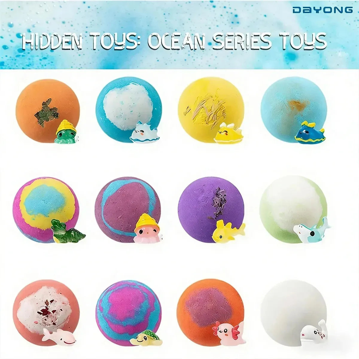 Kids Bath Ball Set Surprise Bubble Bath for Moisturize Creative Home Bath Accessories Funny Gift for Children Oasis Select