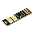 1/5/10Pcs Portable Mini 5730 USB 6LED SMD Light 5V Touch Sensor Adjustable Dimming Night Light Warm/White Light Optional Oasis Select 10pcs White light