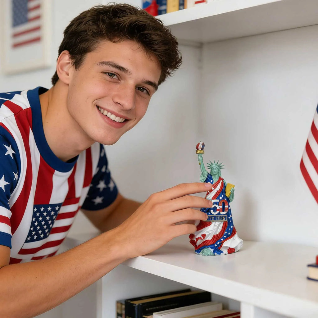 American 250th Anniversary Patriotic Resin Sculpture Ornament Patriotic Sculpture Oasis Select
