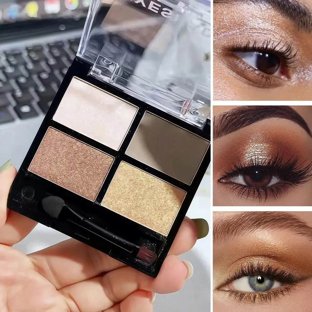 Fit Colors 4-Shade Pearlescent Matte Eyeshadow Palette | Shimmer