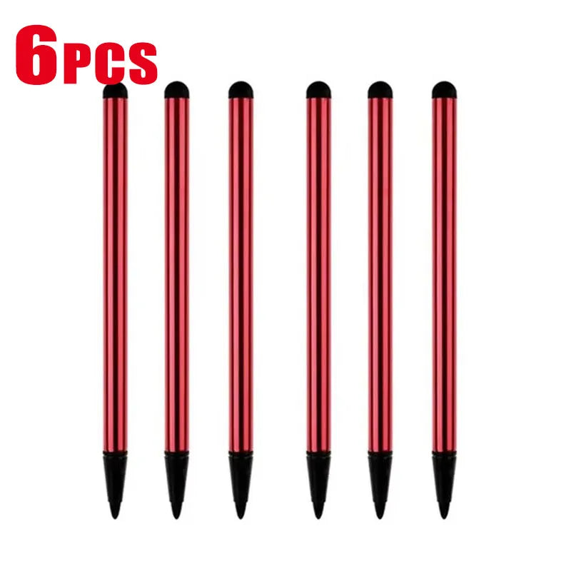 1-6pcs Universal Dual Use Screen Pen For Ipad Stylus For Lenovo Android Tablet Phone Stylus For Xiaomi For Samsung Capacitance P Oasis Select Red 6pcs