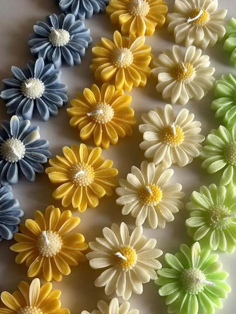 1/2pcs Daisy Candle Silicone Candle Mold for Candle Making Kit DIY Flower Handmade Candle Mold Oasis Select