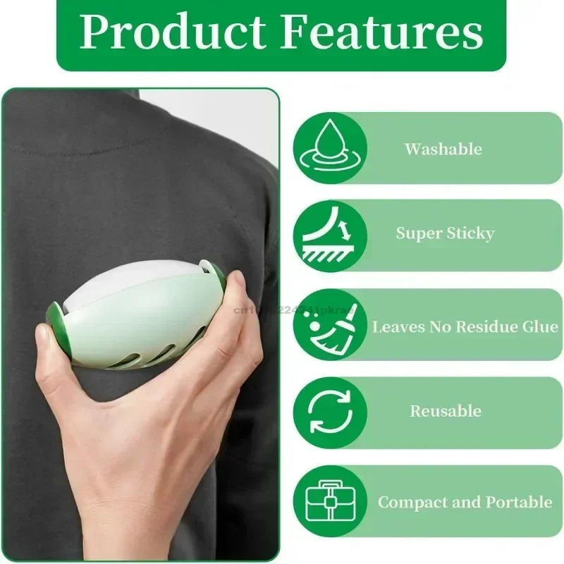 Portable Reusable Lint Roller Ball Washable Gel for Clothes and Pet Hair Removal Needed Compact Design with Ventilation Holes Oasis Select
