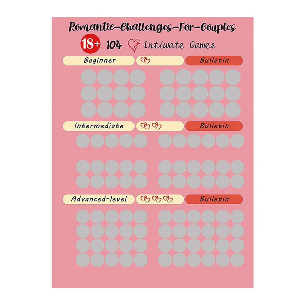 100 Dates Scratch Off Poster – Couples Date Night & Valentine Gift Scratch Off Poster Oasis Select Pink One Size