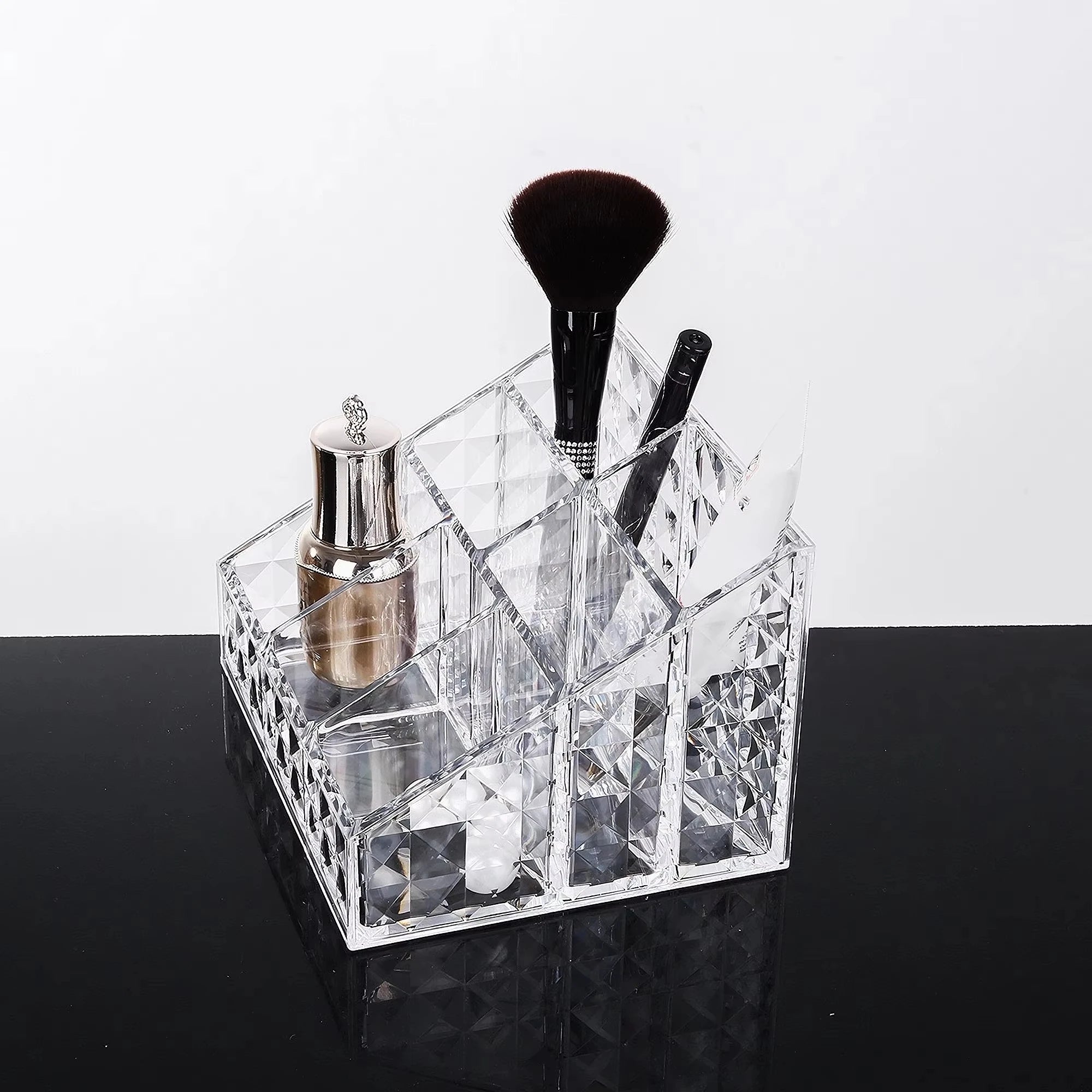 1pc Desktop organiser box, acrylic cosmetic organiser box, lipstick, makeup brush and skincare organiser box Oasis Select