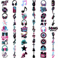 54-Piece Music Temporary Tattoos – Waterproof Body Stickers