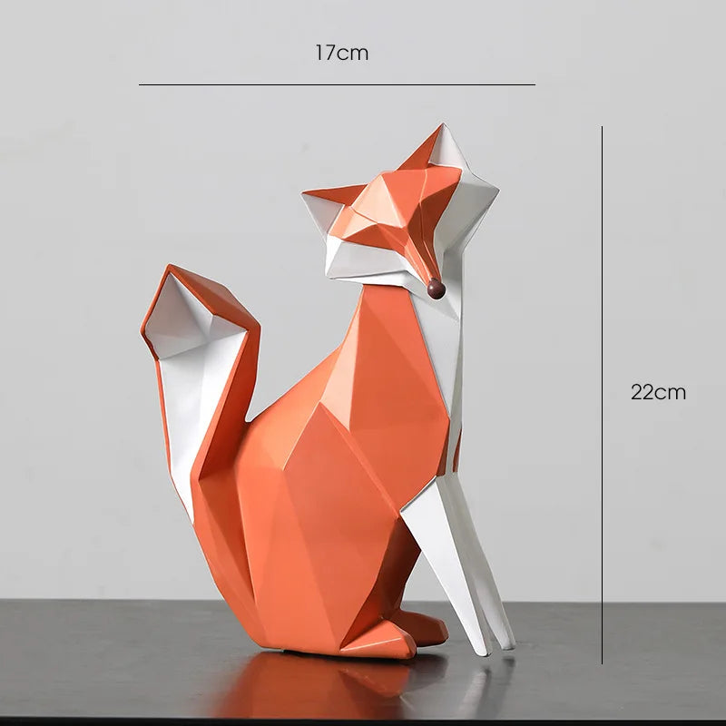 Simple Fox Light Luxury Baubles Modern Simple Home Decoration Resin Crafts Room Animal Table Decoration Oasis Select F
