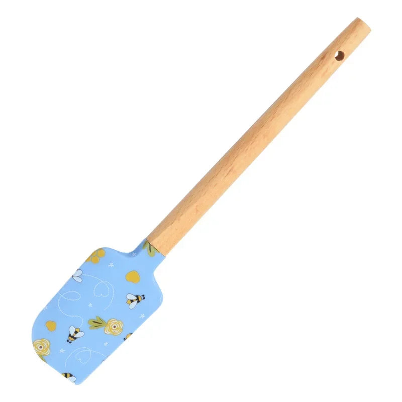 Christmas Non-Stick Silicone Cake Spatula Wooden Handle Chocolate Butter Mixer Pastry Cream Scraper Baking Kitchen Accessories Oasis Select Style 6