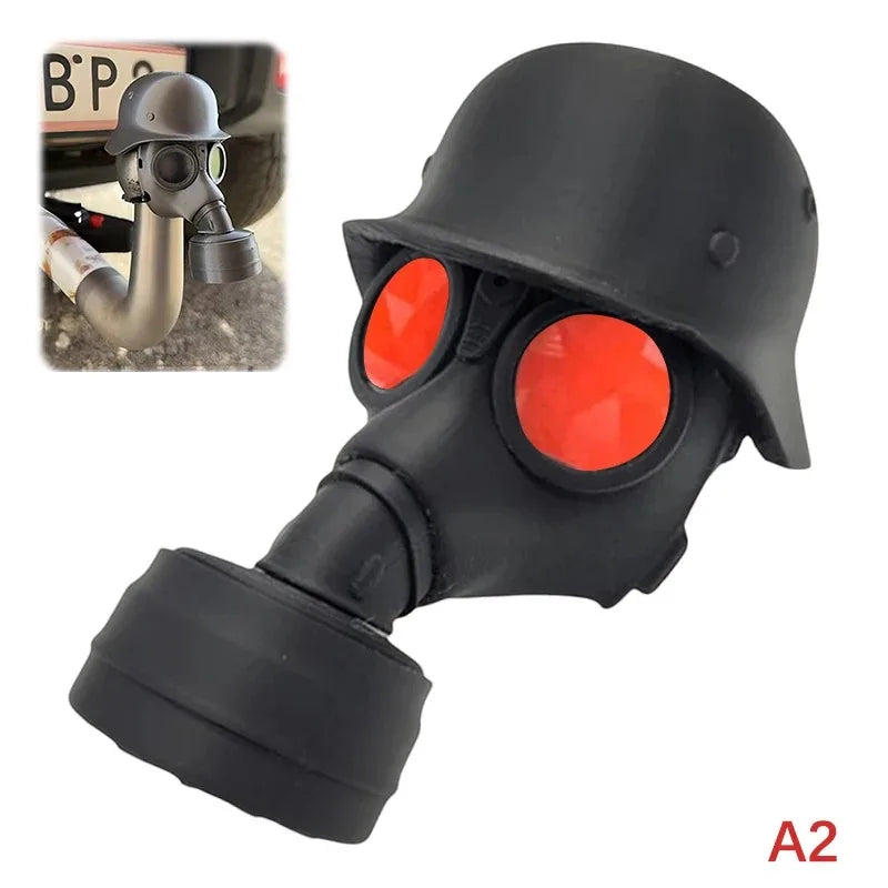 Trailer Hitch Cover With Steel Helmet And Gas Mask 3D Printed Trailer Hitch Ball Cover Prevent Receiver Tube From Rusting Oasis Select A2